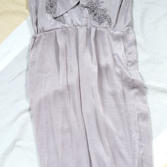 H by Halston jumpsuit champagne beige L - Picture 2 of 4